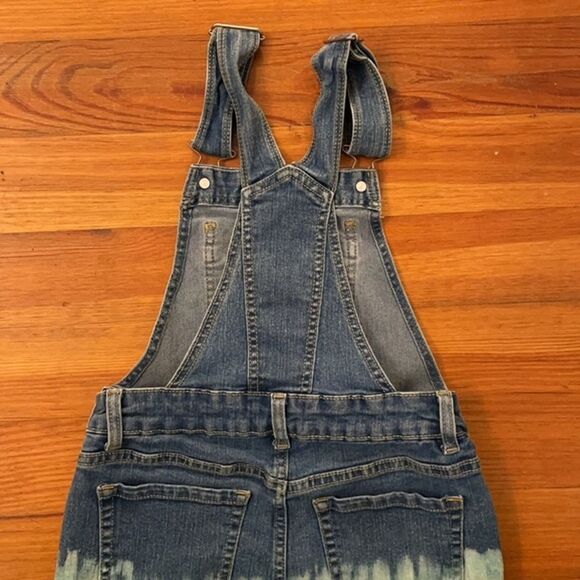 Jordache Denim Dip Dye Overall Shortalls Girl's Size M (7-8) Casual Boho - Picture 14 of 14